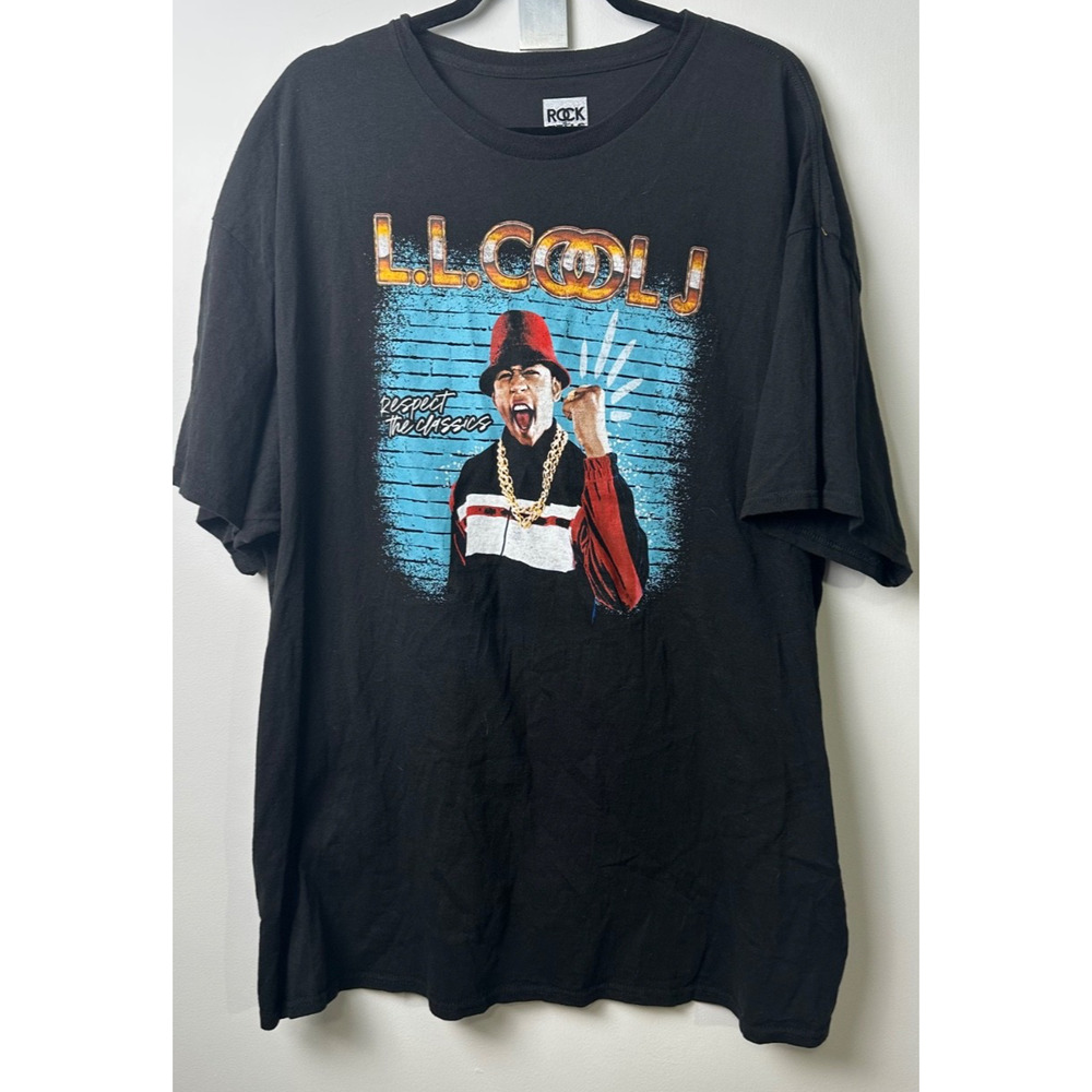 Rock The Bells LL Cool J T Shirt Size 2XL Mens Black Acid Wash Retro SS A43